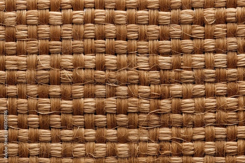 Jute fabric material texture background. Ai Generative photo