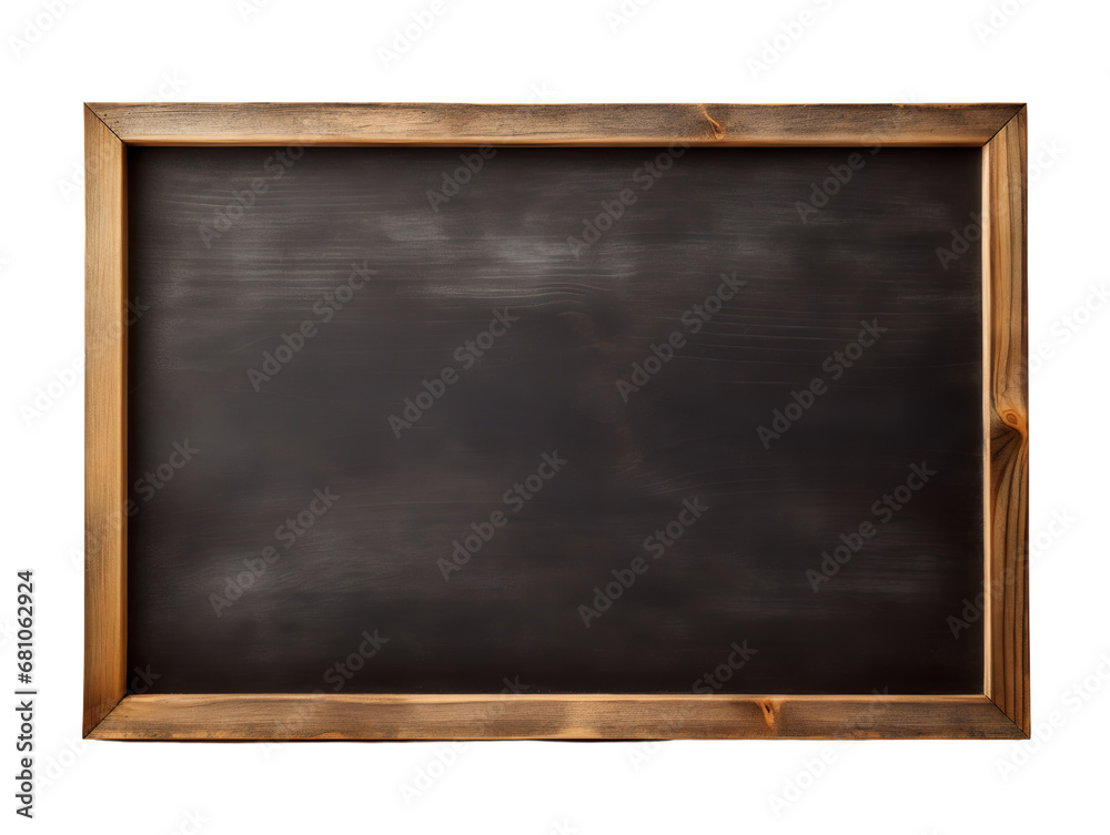 Classic Blank Blackboard in Wooden Frame, isolated on a transparent or white background Classic Blank Blackboard in Wooden Frame, isolated on a transparent or white background