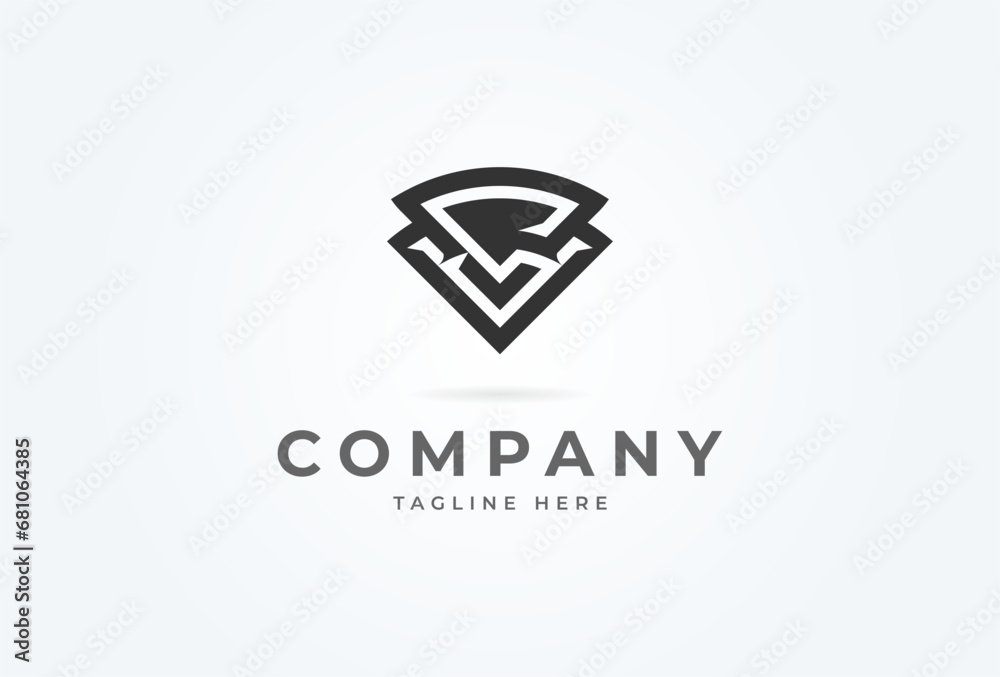 Initial SV or VS logo, monogram logo design combination of letters S and V, Flat Vector Logo Design Template, vector illustration Initial SV or VS logo, monogram logo design combination of letters S and V, Flat Vector Logo Design Template, vector illustration