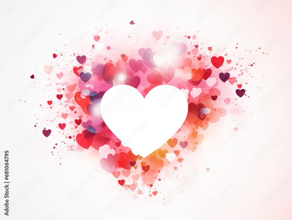 Romantic card background with love hearts Romantic card background with love hearts