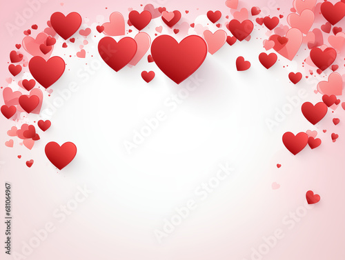 Romantic card background with love hearts
