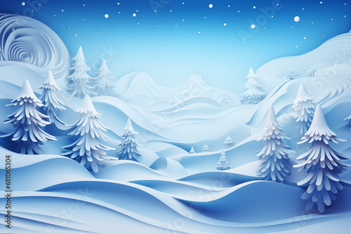 Abstract winter background with snow © SixthSense