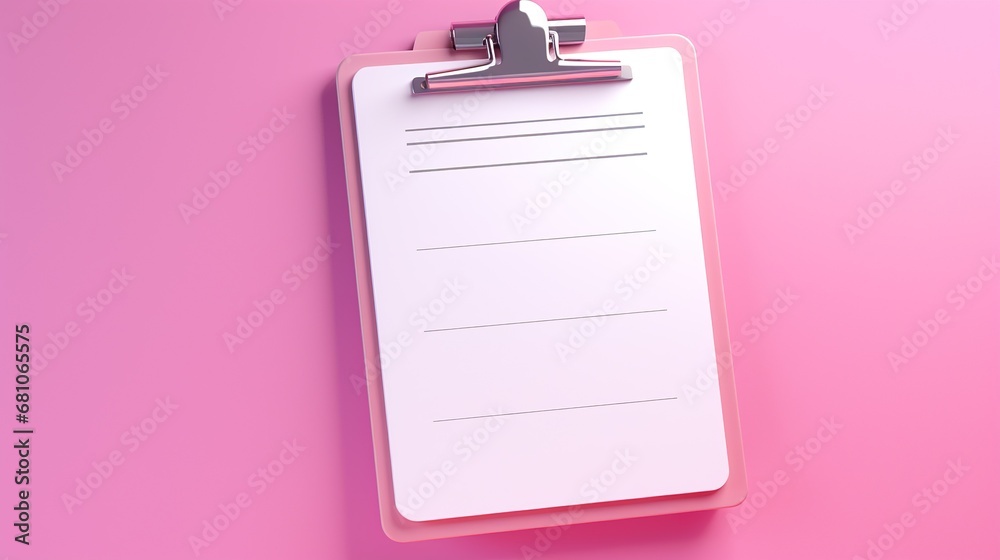 3d white clipboard task management todo check list, work project plan ...