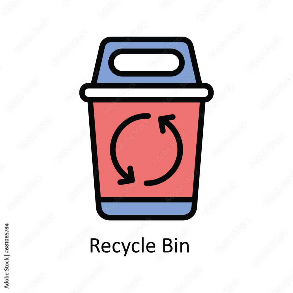Recycle Bin vector filled outline Icon Design illustration. Business And Management Symbol on White background EPS 10 File Recycle Bin vector filled outline Icon Design illustration. Business And Management Symbol on White background EPS 10 File