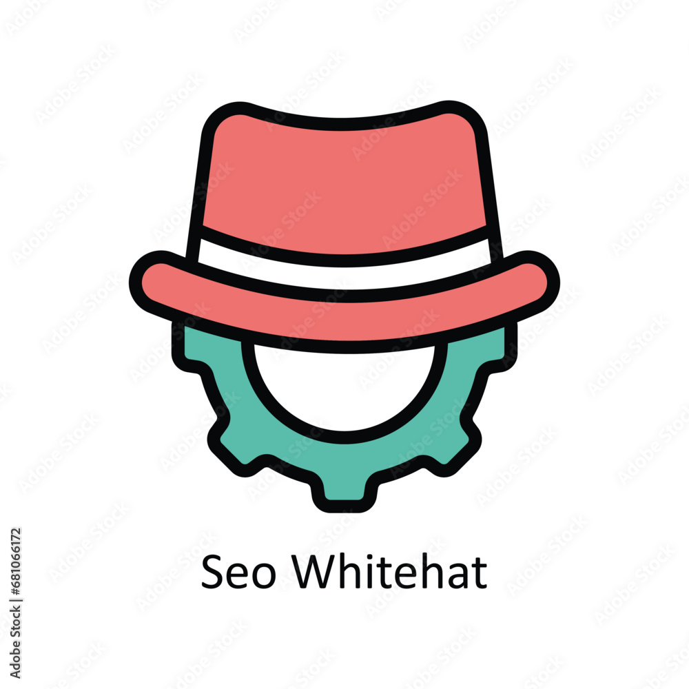 SEO White hat vector filled outline Icon Design illustration. Business And Management Symbol on White background EPS 10 File SEO White hat vector filled outline Icon Design illustration. Business And Management Symbol on White background EPS 10 File