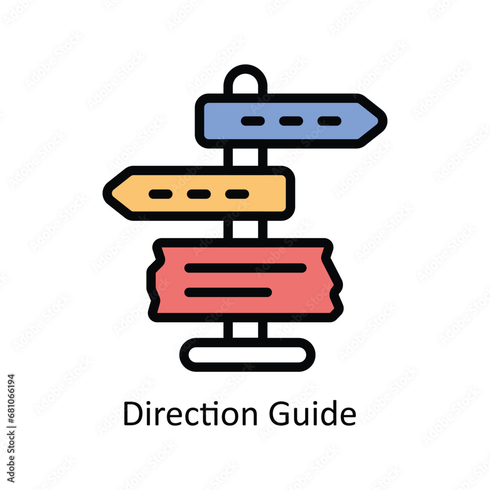 Direction Guide vector filled outline Icon Design illustration. Business And Management Symbol on White background EPS 10 File Direction Guide vector filled outline Icon Design illustration. Business And Management Symbol on White background EPS 10 File