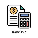 Budget Plan vector filled outline Icon Design illustration. Business And Management Symbol on White background EPS 10 File