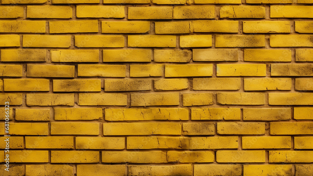 Fototapeta premium yellow brick wall pattern