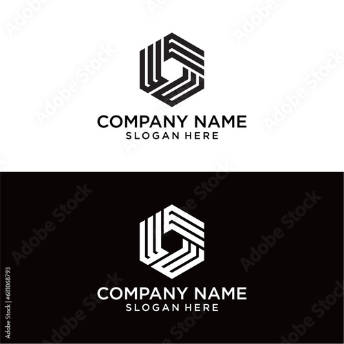 creative letterr wee logo design vector