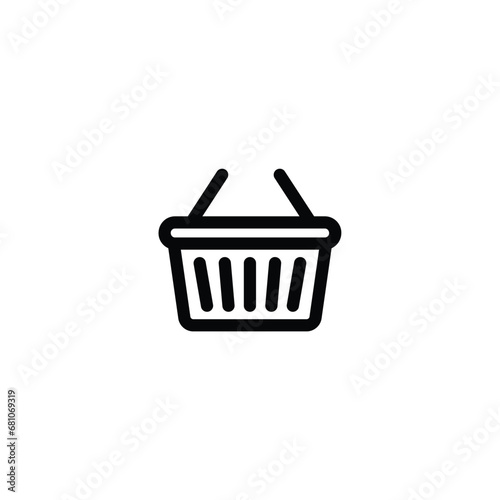 Shopping Basket icon vector. outline icon for web, ui, and mobile apps