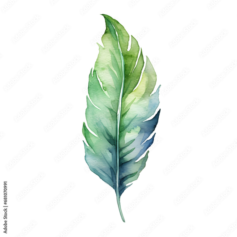 Leaves hand drawn watercolor illustration isolated on transparent background Leaves hand drawn watercolor illustration isolated on transparent background