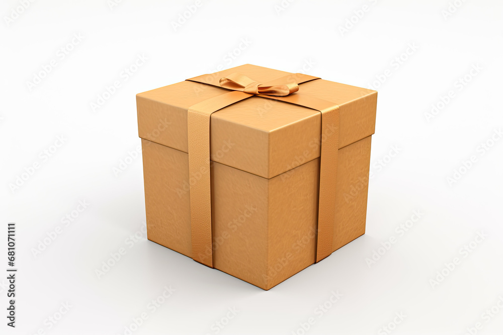 3D object of a gift box on white background 3D object of a gift box on white background