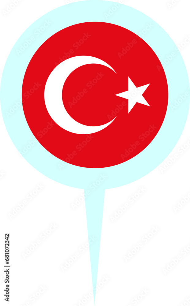 Obraz premium Turkey Location Marker