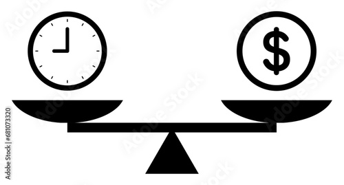 時計とお金の天秤