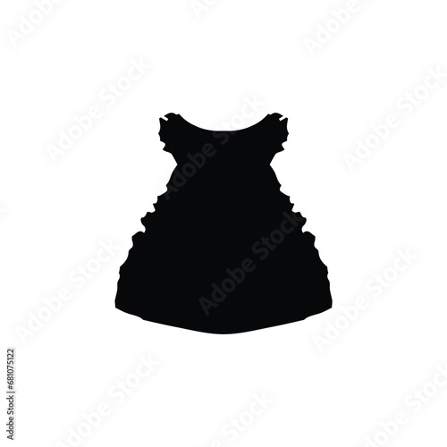 Woman clothe icon. Simple style Woman clothe shop poster background symbol. Woman clothe brand logo design element. Woman clothe T-shirt printing. Vector for sticker.