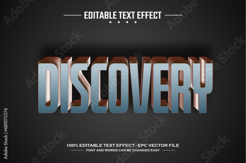 Discovery 3D editable text effect template
