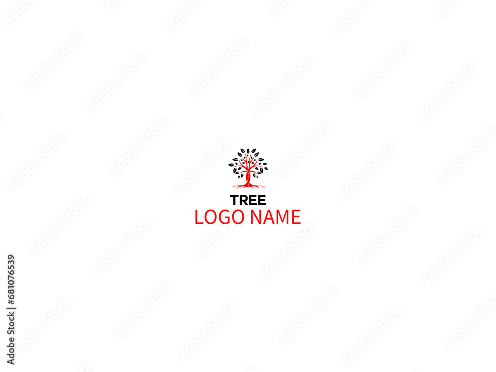 Tree logo collection design vector,