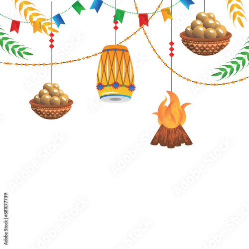 Lohri indian festival border