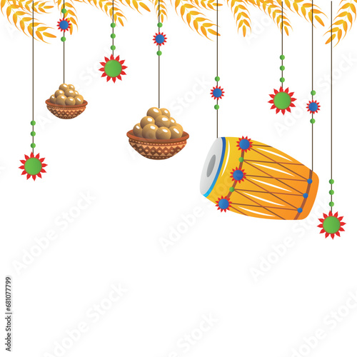 Lohri indian festival border