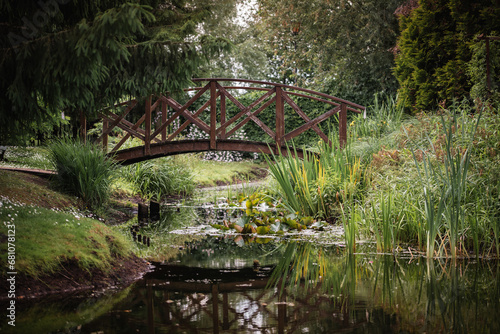 Wooden bridge in the park