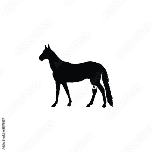 Horse icon. Simple style poster background symbol. Horse brand logo design element. Horse t-shirt printing. vector for sticker.