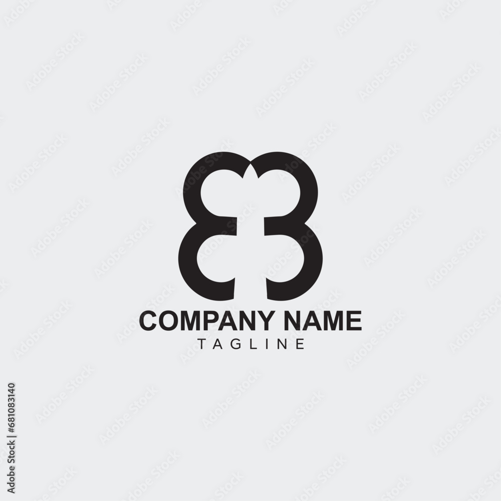 Elegant BB Letter Linked Monogram Logo Design