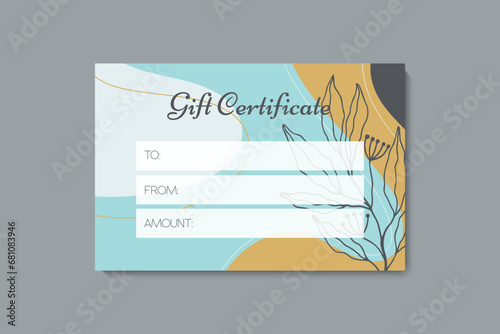 Set of colorful gift cards template. Modern style vector illustration of flowers for saloon, gallery, spa, shop. Gift voucher	
