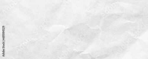 Abstract white crumpled and creased recycle craft paper texture background