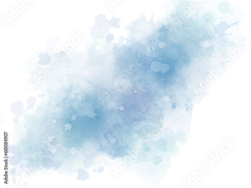 水彩テクスチャの背景素材　ブルー　冬イメージ