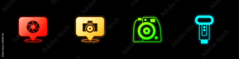 Set Camera shutter, Photo camera, and flash icon. Vector Set Camera shutter, Photo camera, and flash icon. Vector