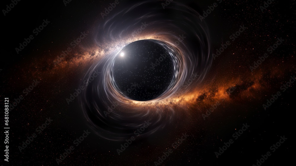 a nice astronomical shot of a black hole - obrazy, fototapety, plakaty 