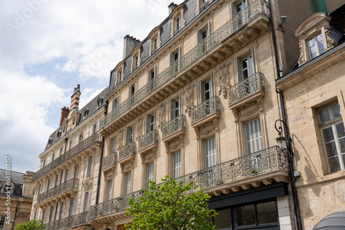 front facade of french building 