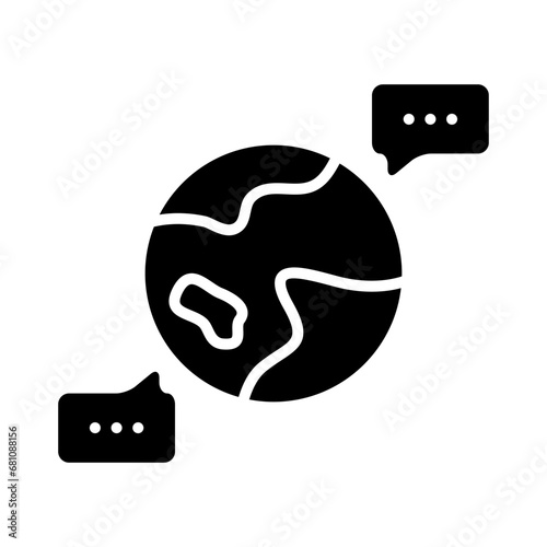 Interstate Communication Icon. Chat icon.