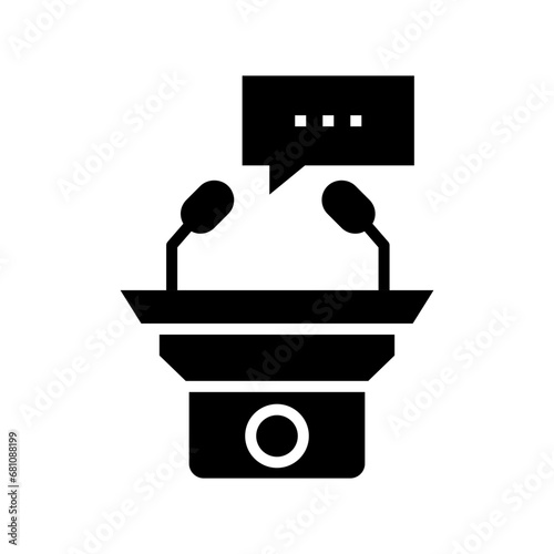 Speech icon. Podium for Speeches