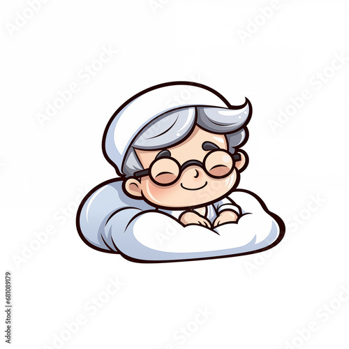 illustration of boy sleeping