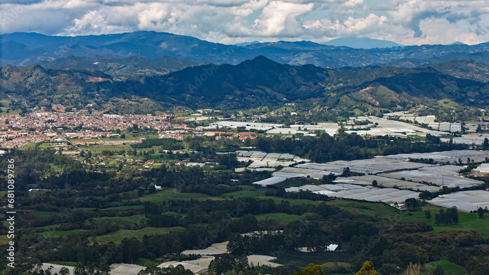 Panorámica del municipio de la Ceja, ubicado en el oriente de Antioquia, Colombia