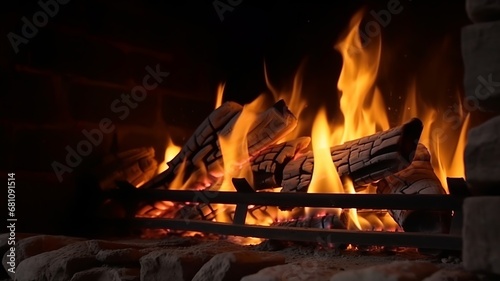 a close-up shot of a campfire reflects warmth even in the cold