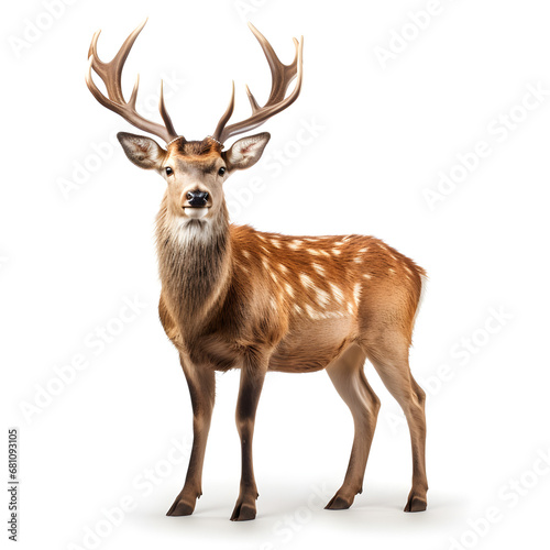 deer isolated on white 