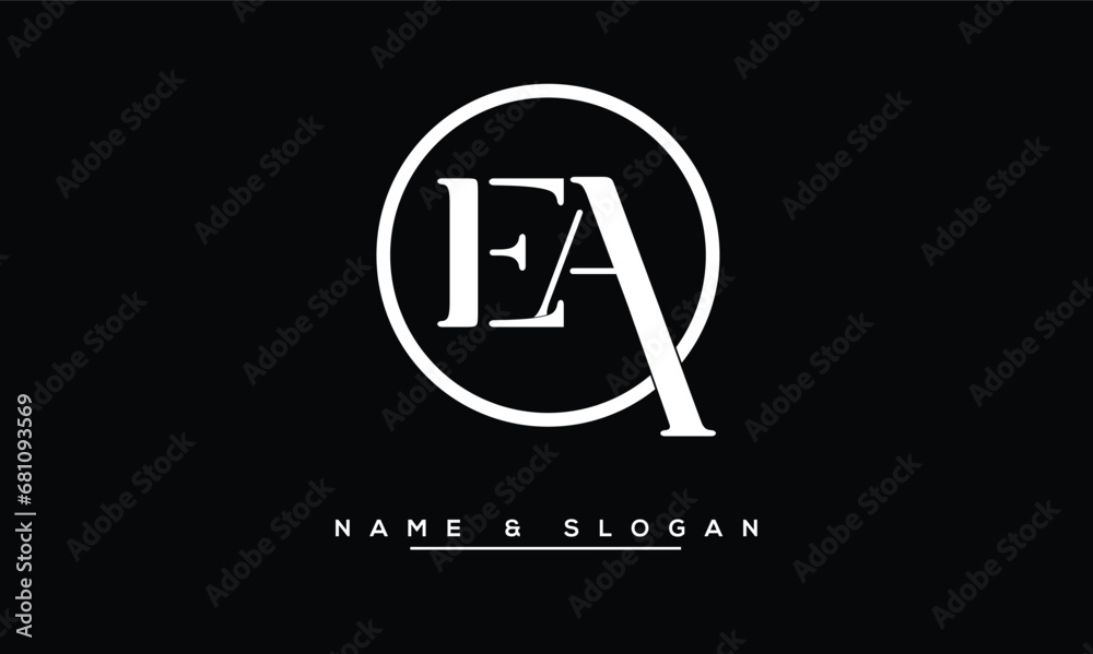 EA, AE, E, A Abstract Letters Logo Monogram EA, AE, E, A Abstract Letters Logo Monogram