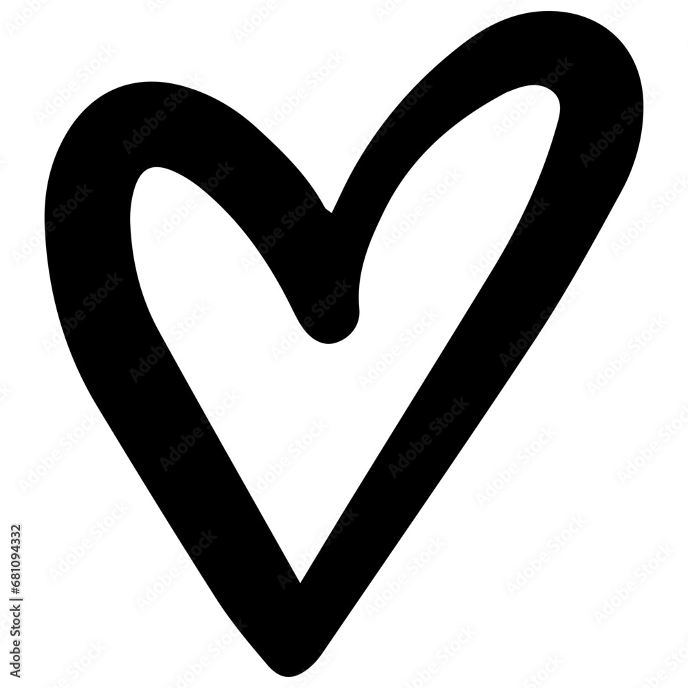 Hand drawn heart love sign romantic doodle element vector art Hand drawn heart love sign romantic doodle element vector art