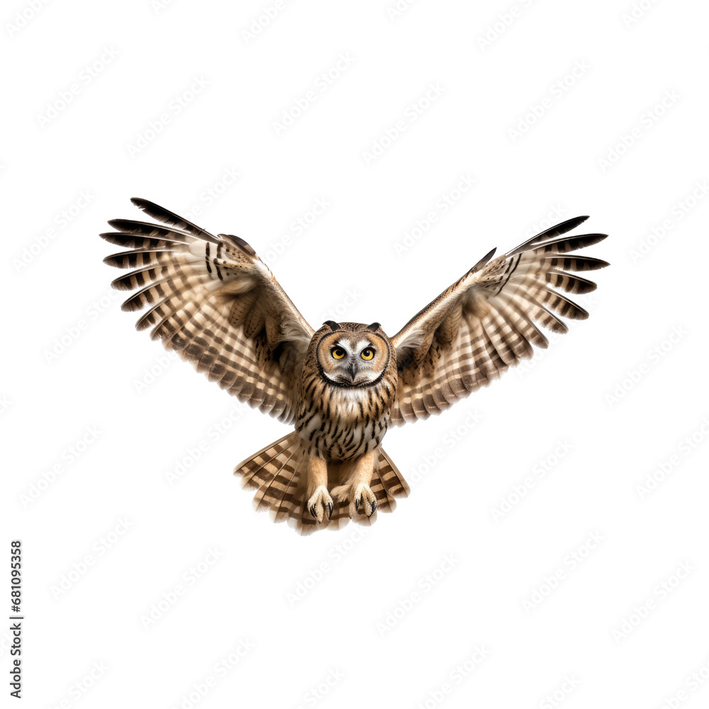Fototapeta premium owl isolated on a transparent or white background as PNG clipart 300 DPI
