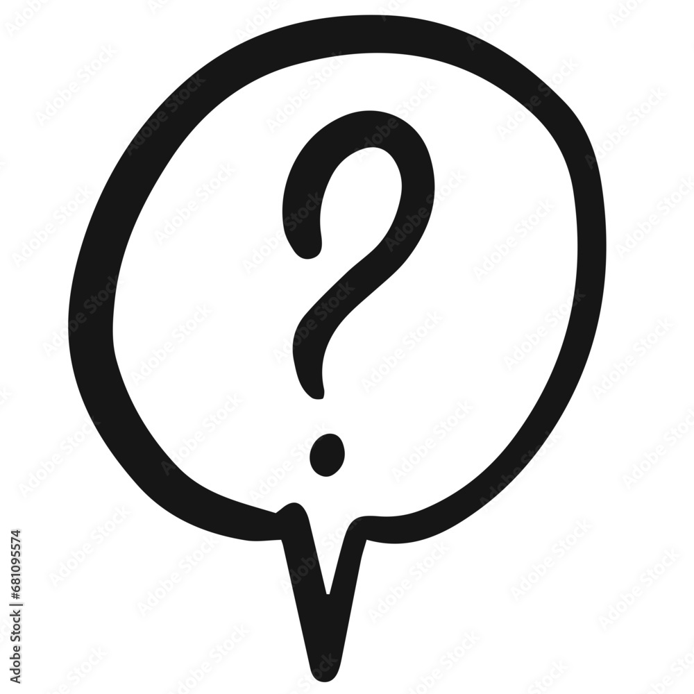 Question mark in chat frame sign vector art Question mark in chat frame sign vector art