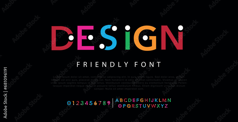Design Modern abstract digital alphabet font. Minimal technology typography, Creative urban sport fashion futuristic font and with numbers. vector illustration.