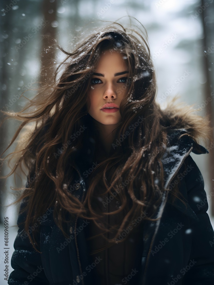 Beautiful woman portrait photography, photo, pretty girl, winter fashion, Generative AI Beautiful woman portrait photography, photo, pretty girl, winter fashion, Generative AI