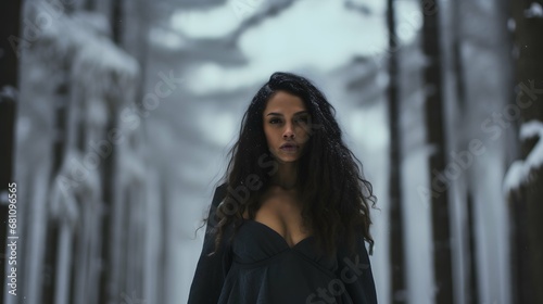 Beautiful woman portrait photography, photo, pretty girl, winter fashion, Generative AI
