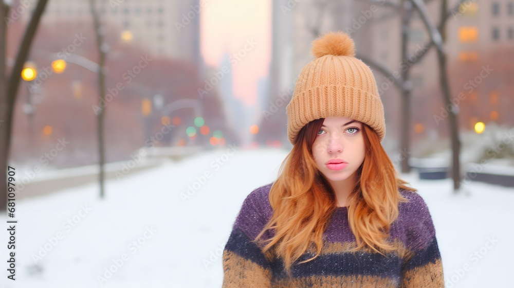 Beautiful woman portrait photography, photo, pretty girl, winter fashion, Generative AI Beautiful woman portrait photography, photo, pretty girl, winter fashion, Generative AI
