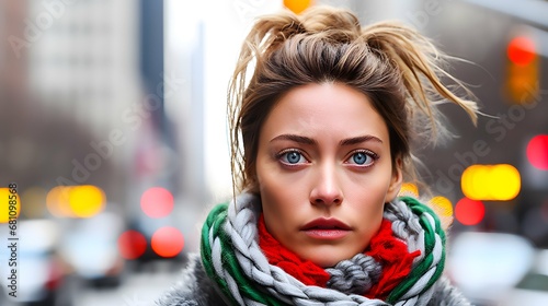 Beautiful woman portrait photography, photo, pretty girl, winter fashion