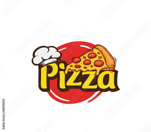 Pizza logo template