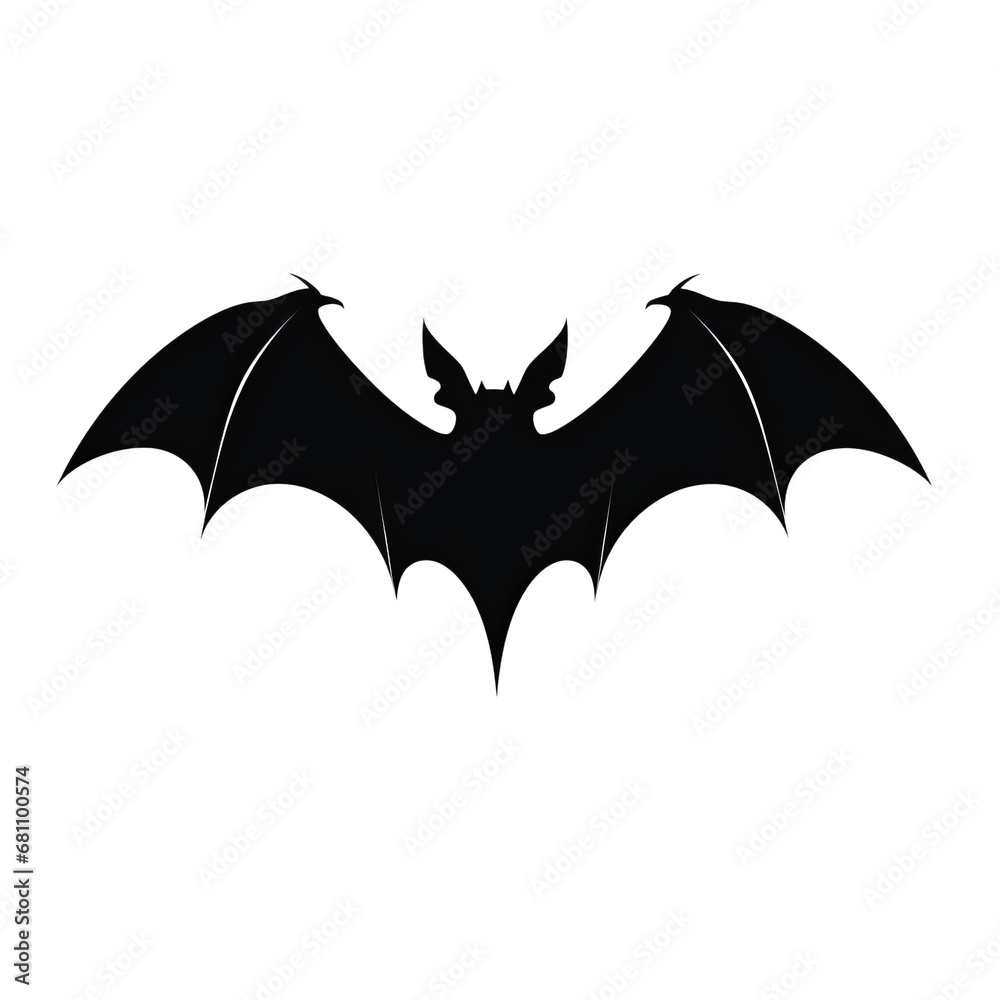 Bat silhouette isolated on transparent background. Halloween traditional design element. Ai generated. Bat silhouette isolated on transparent background. Halloween traditional design element. Ai generated.