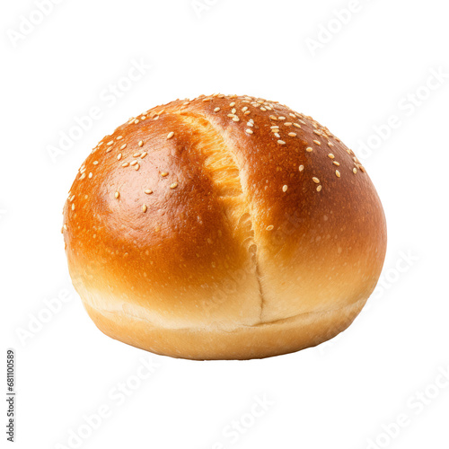Bread roll baket good pastry isolated on transparent background. AI generated.